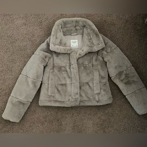 Abercrombie and Fitch soft faux fur jacket.